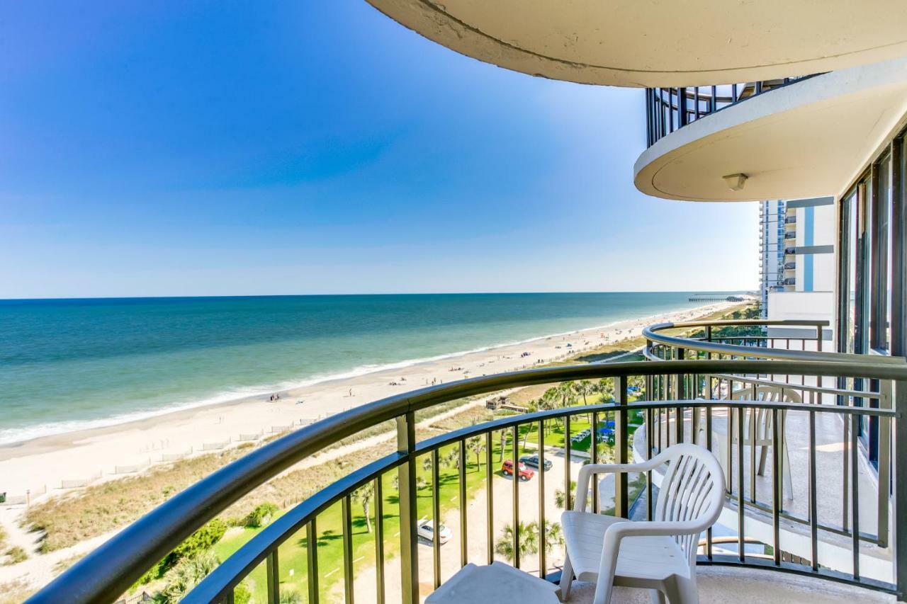Oceanfront Condo W Balcony King Bed Meridian Plaza Myrtle Beach Bagian luar foto
