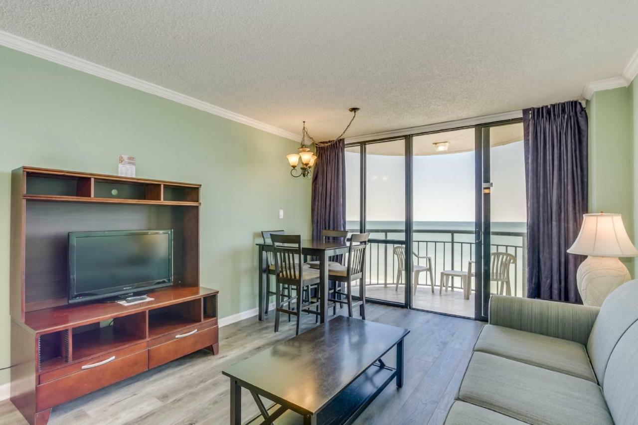 Oceanfront Condo W Balcony King Bed Meridian Plaza Myrtle Beach Bagian luar foto
