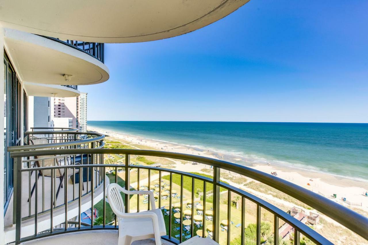 Oceanfront Condo W Balcony King Bed Meridian Plaza Myrtle Beach Bagian luar foto